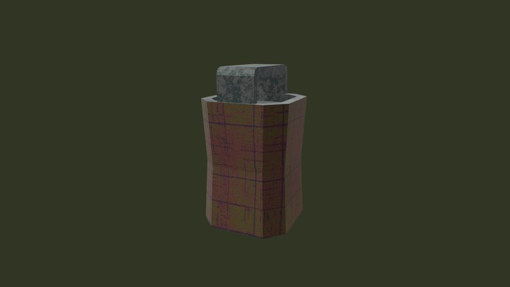 Pixel-TrashCan 3D Model