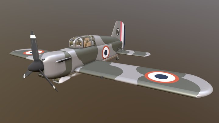 Morane-Saulnier ms 406 3D Model