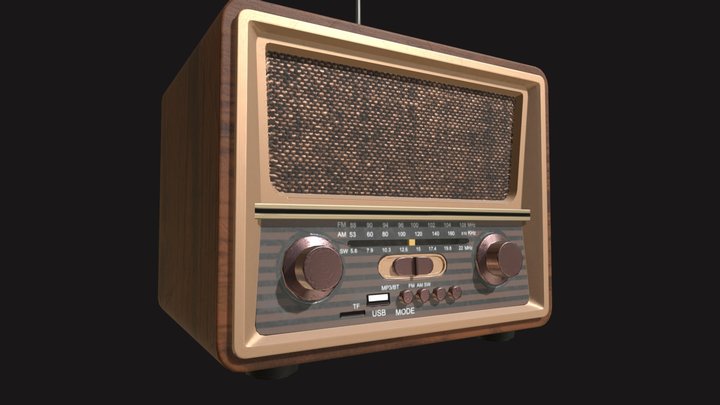 [Student Work] Vintage Radio 3D Model