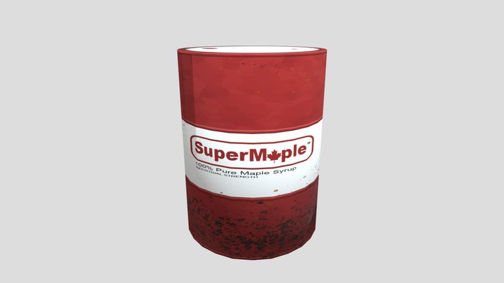Super Maple Syrup Barrel 3D Model