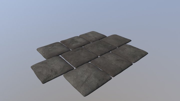 Path Tiles - Bare Stone 3D Model