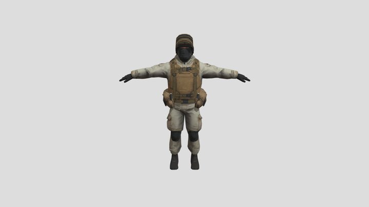 Спецназ  на карте раст 3D Model