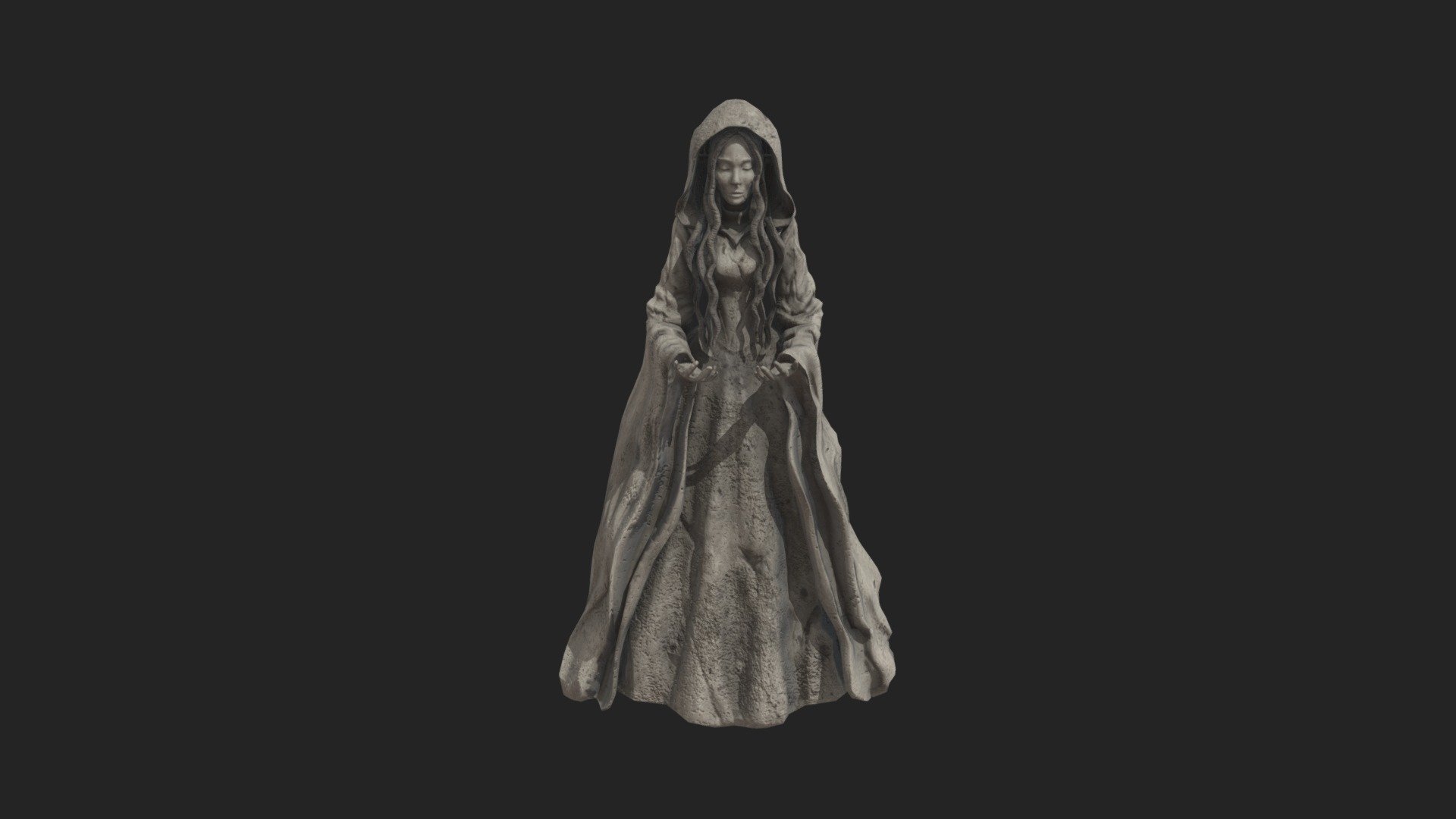 Female Elf Stone Sculpture - 3D model by MejiC (@JitrawanChaosuan ...