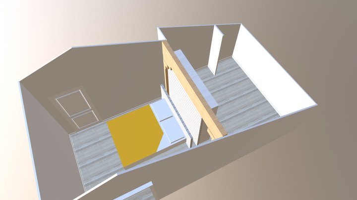 Chambre aménagée 3D Model