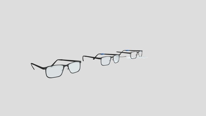 Glasses - 3 version draft 3D Model