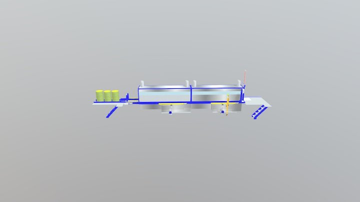 Rotajet drum and barrel washing machine 3D Model