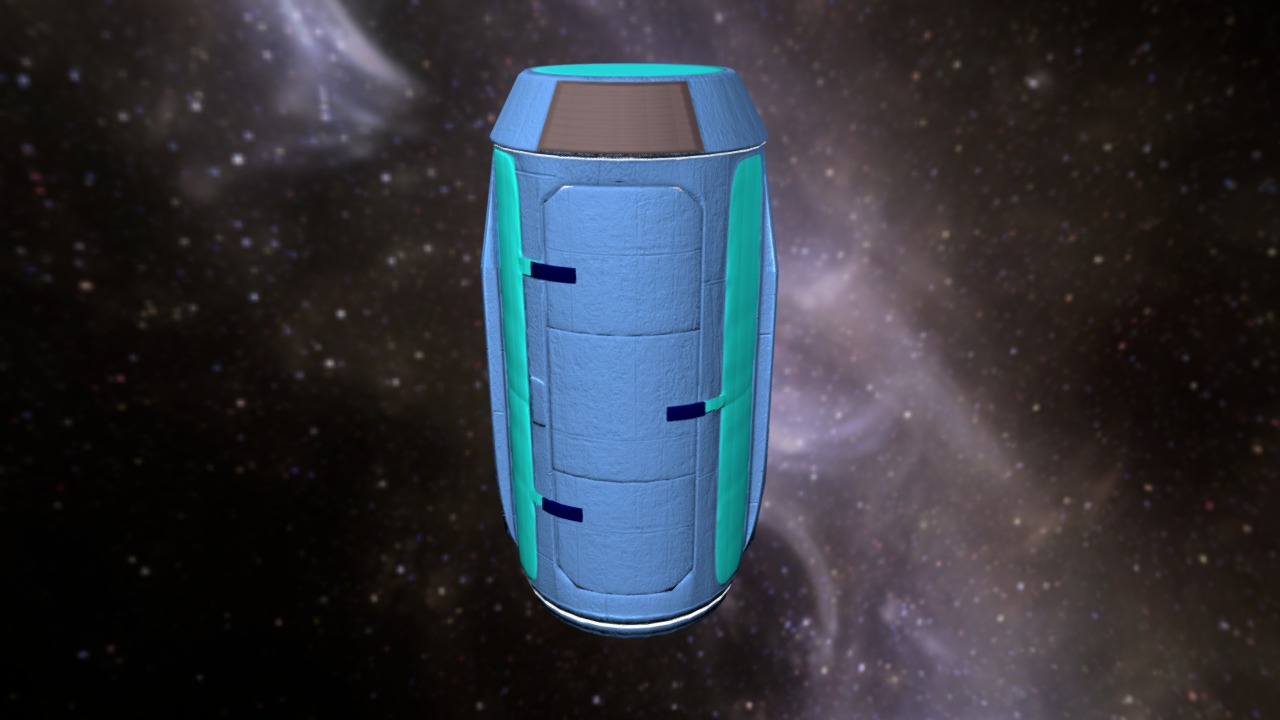 3D model Sci Fi Multipurpose Capsule - This is a 3D model of the Sci Fi Multipurpose Capsule. The 3D model is about a white and green lighter.