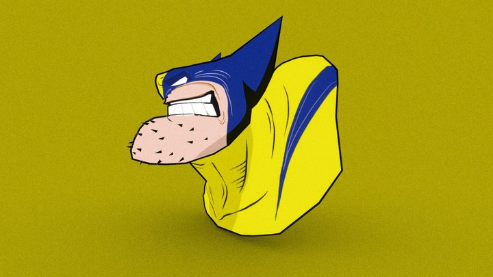 Wolverine cartoon style (Gabriel Dias) 3D Model
