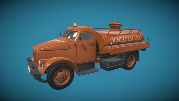Fuel Truck Gaz51 3D Model