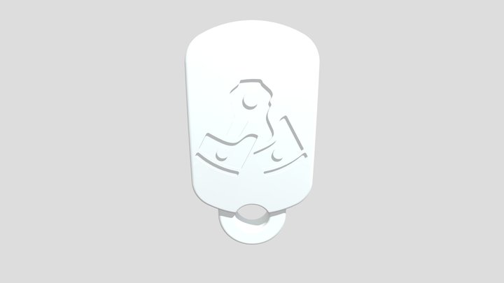AIRTAG KEYCHAIN PISTON V02 3D Model