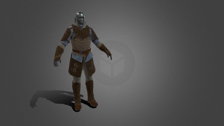 4 Piece Leather Armor - MetaHuman (rigged) 3D Model