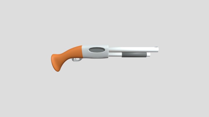 Stylized Shotgun 3D Model