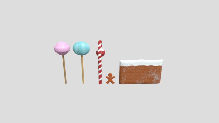 Candy theme 3D Model