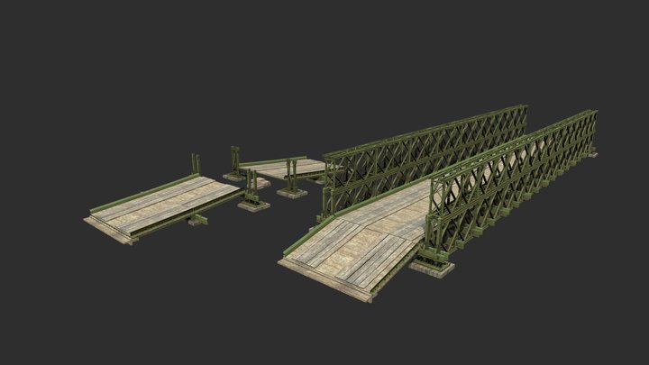 Bailey Bridge DD type 3D Model