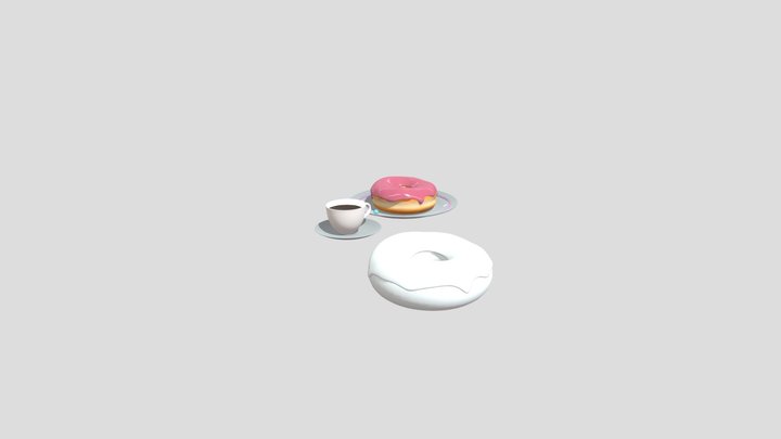 Donut And Texture 3D Model