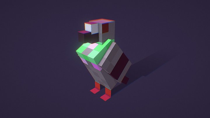 Minecraft Pigeon 3D Model