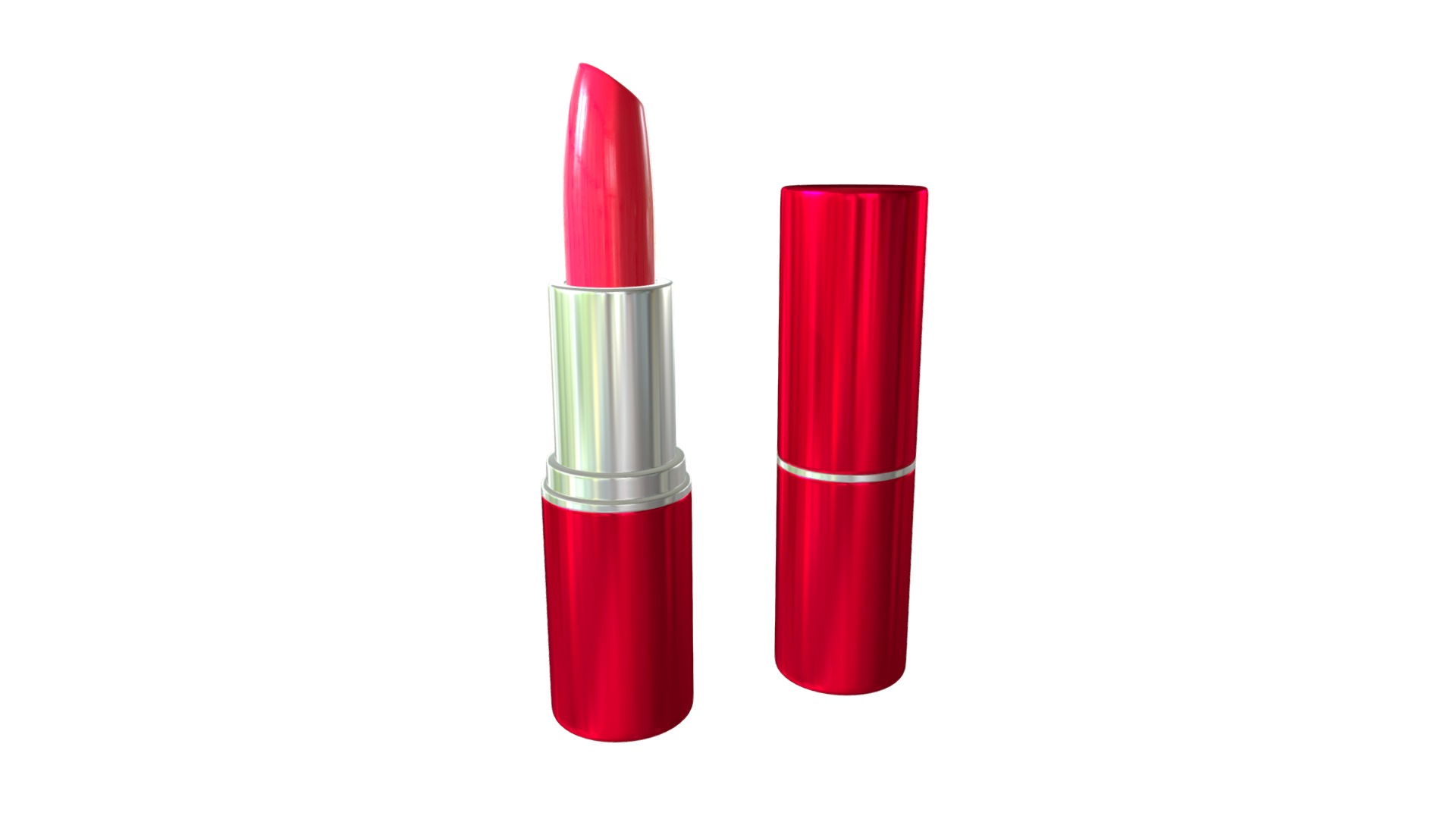 3D model lipstick red - This is a 3D model of the lipstick red. The 3D model is about a close-up of some lipstick.