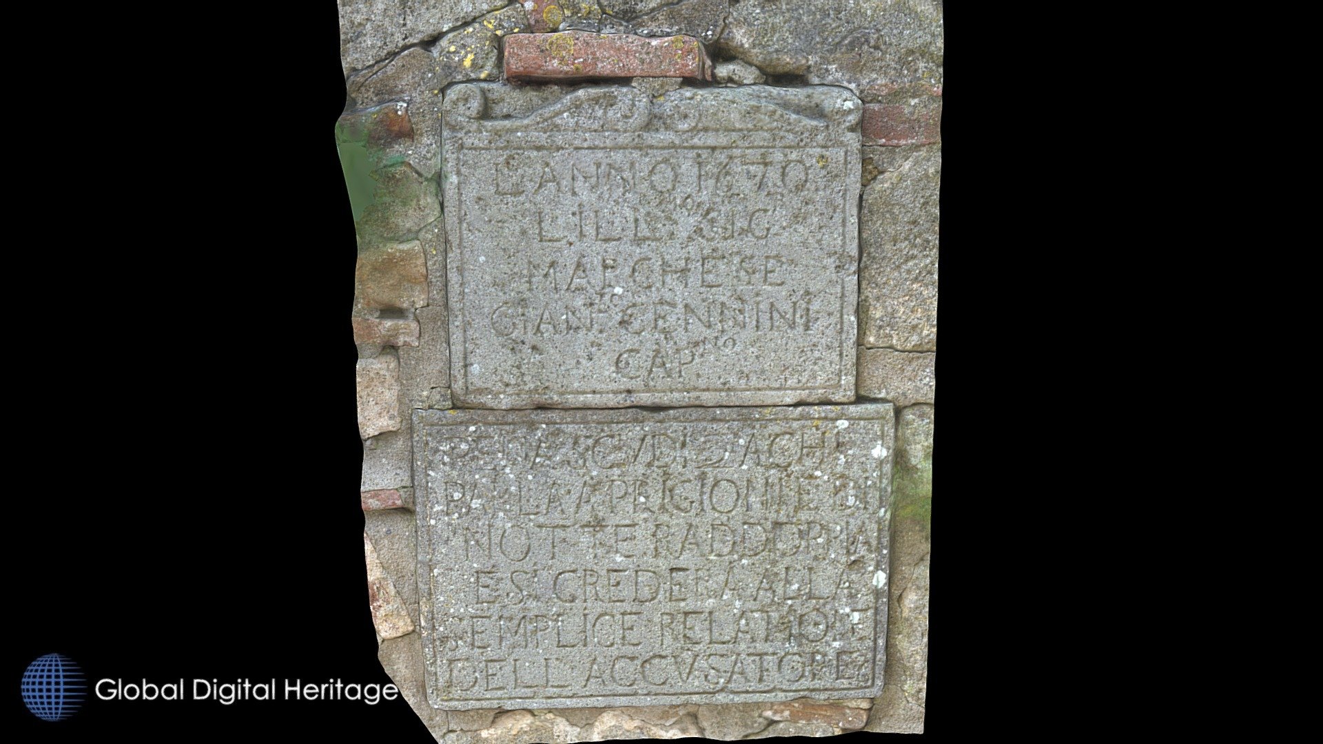Stone Plaque, Aldobrandeschi Castle. Arcidosso