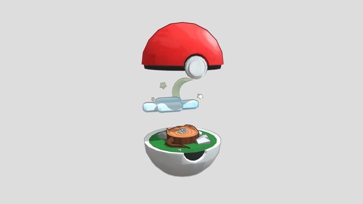 Pokeball Environment 3D Model