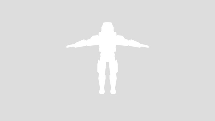 Master Chief Low Poly 3D Model