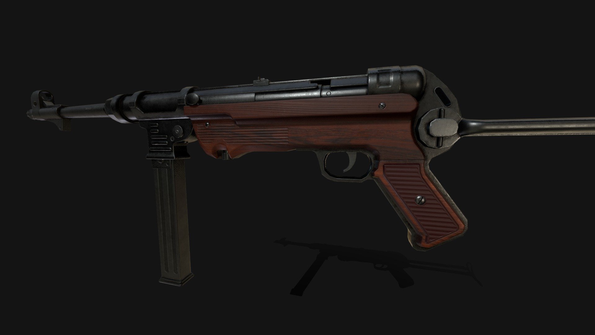 MP40 Submachine Gun - 3D Model By The7isbest [4c1ccf2] - Sketchfab