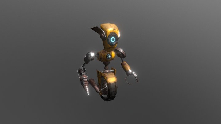 Robot Miner 3D Model