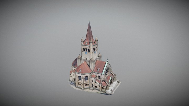 Pauluskirche freistehend Basel, Switzerland 3D Model
