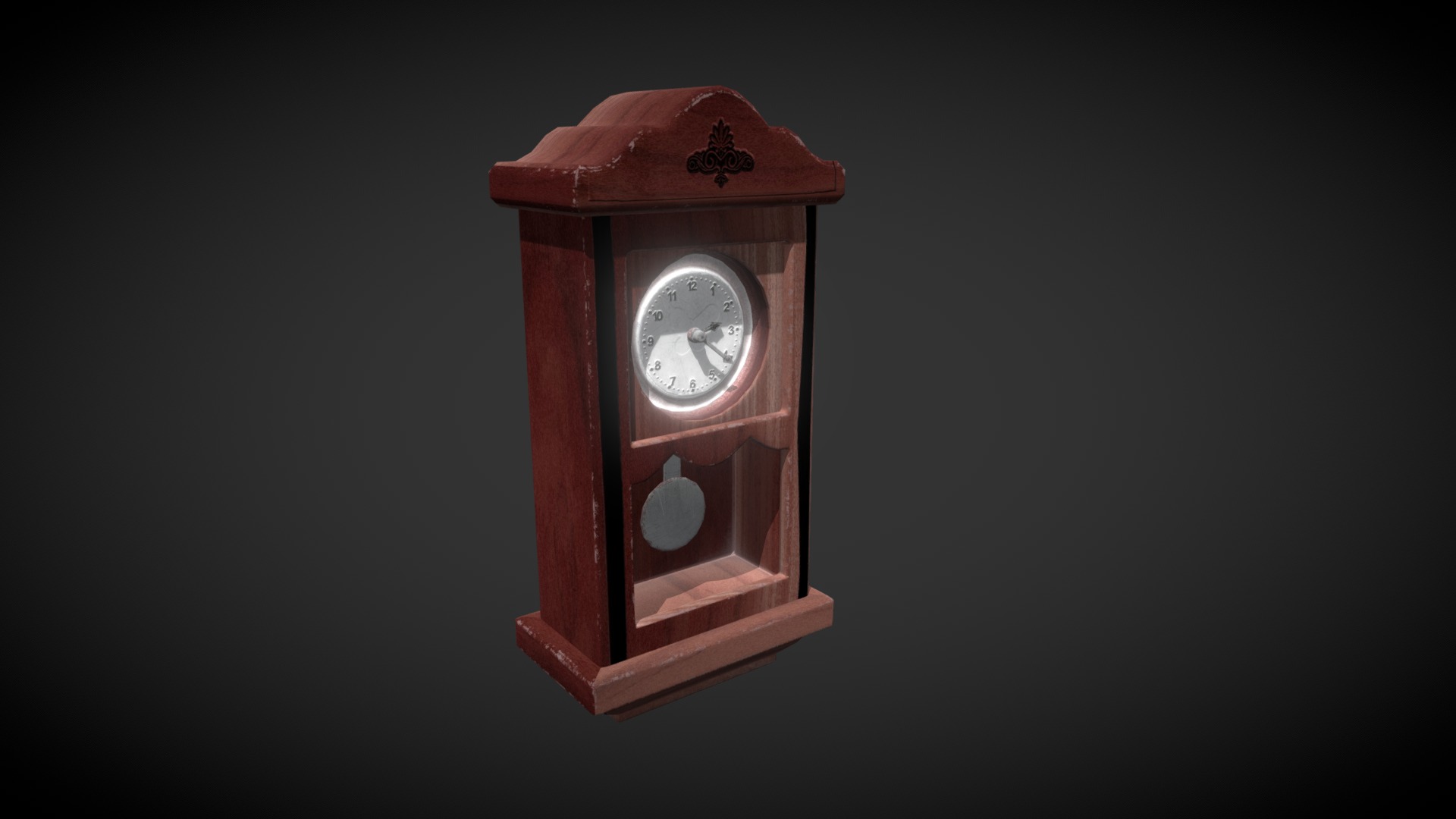 3D model Vintage Clock in 3ds designed by me - This is a 3D model of the Vintage Clock in 3ds designed by me. The 3D model is about a wooden clock with a gold frame.