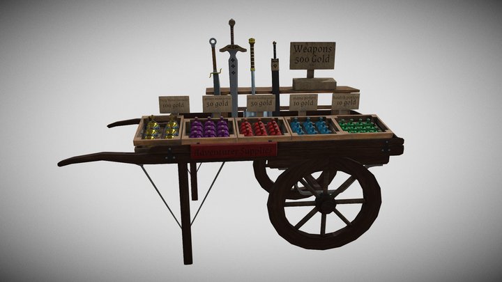 adventure supply cart 3D Model
