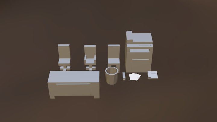 Office Supplies 3D Model