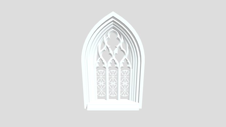 Gothic window 6 3D Model