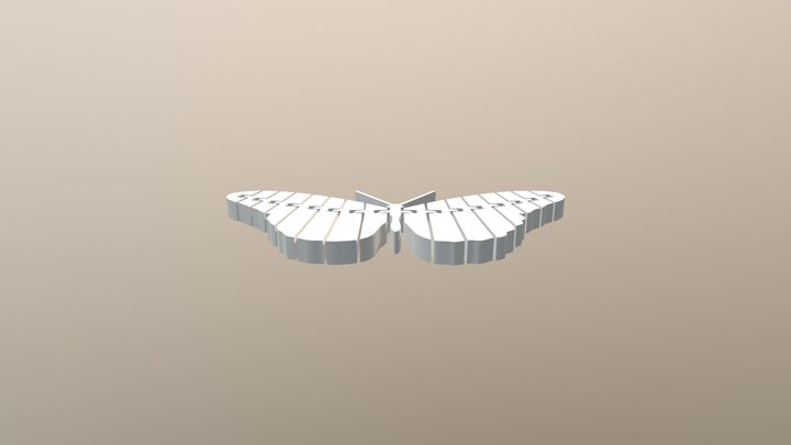 Articulated Butterfly 3D Model