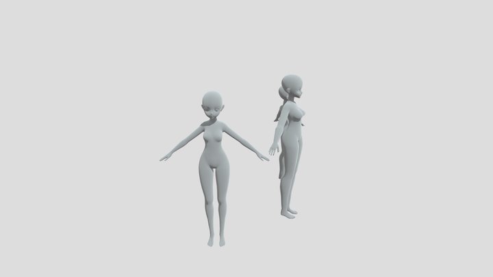 anime-female-base 3D Model