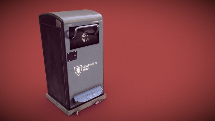 Trash Bin 3D Model