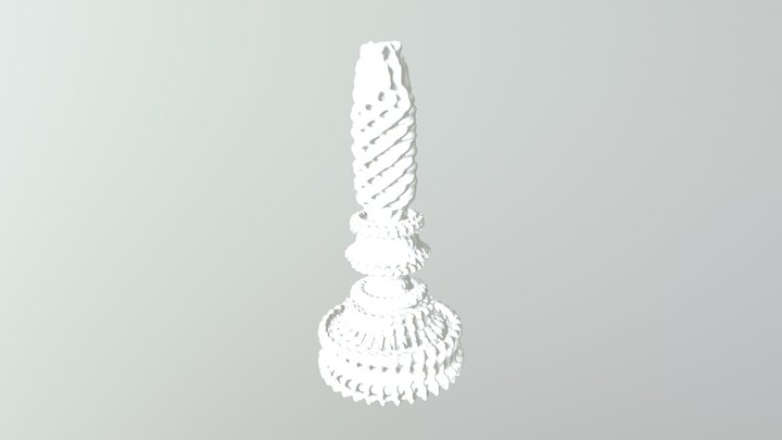 Bacterial Flagellum Monochrome 2 3D Model