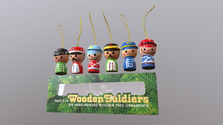 Wooden Soldiers Ornaments from 1980 3D Model