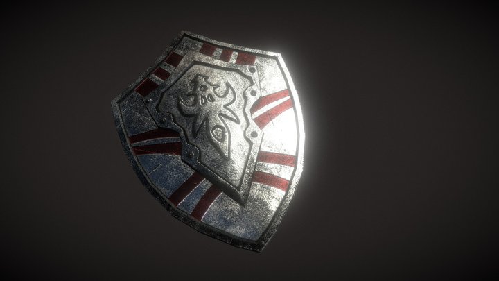 Fantasy Medieval Shield 3D Model