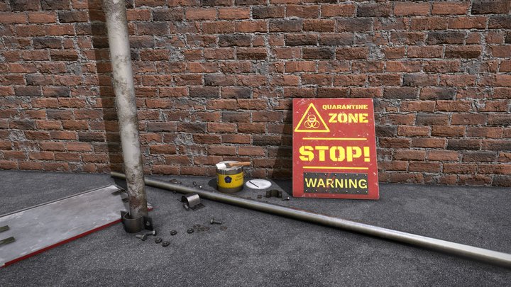 Quarantine Zone Scene 3D Model