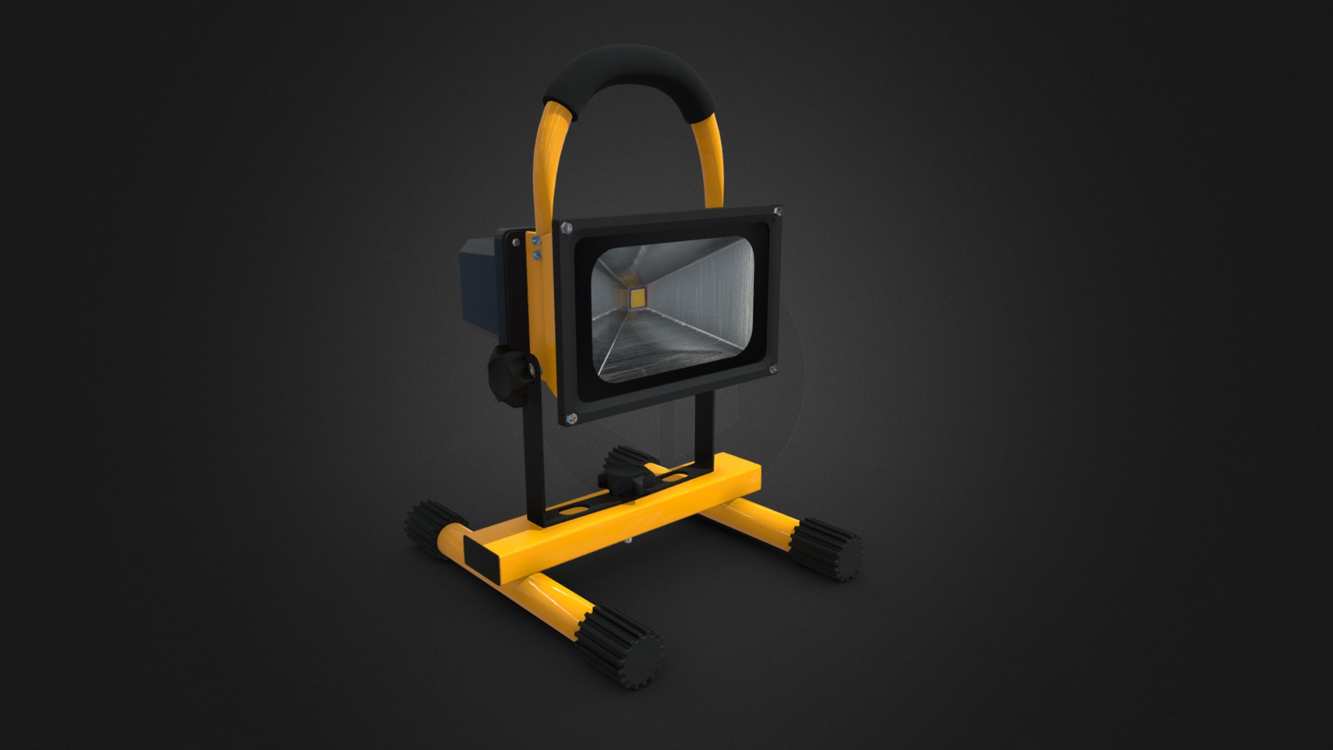 3D model Spot Lamp - This is a 3D model of the Spot Lamp. The 3D model is about a yellow and black robot.