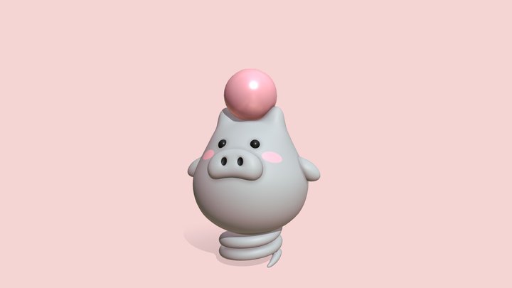 Spoink - animated pokémon 3D Model