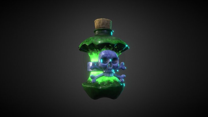 Poison Apple Potion 3D Model