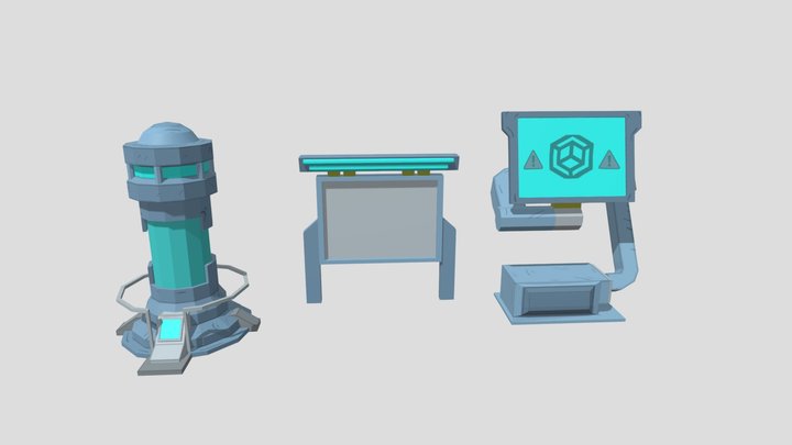 Sci-Fi Props 3D Model