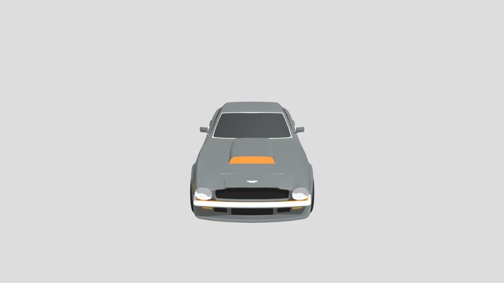 Aston Martin V8 Vantage 1985 lowpoly for 3Dprint
