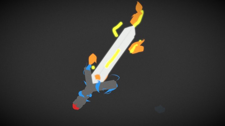 Burning Sword 3D Model