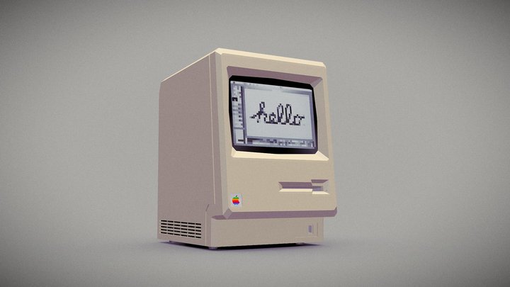 Macintosh 128k 3D Model