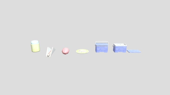 Australian Summer Get Together Prop Pack 3D Model