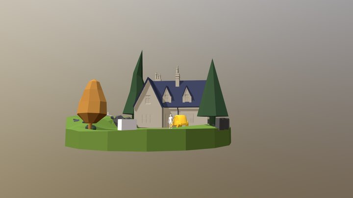 Grandma's House-Update chosen Diorama and House 3D Model