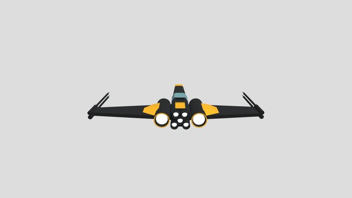 Concept X-Wing 3D Model