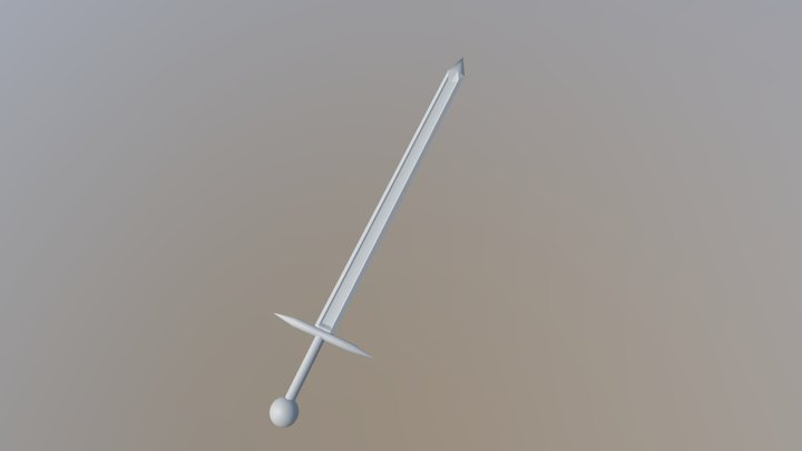 Broad Sword Unwraped 3D Model