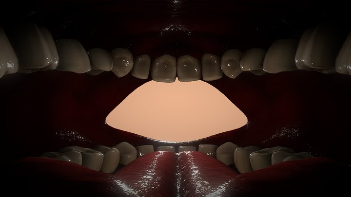 Stylized Human Mouth 3D Model